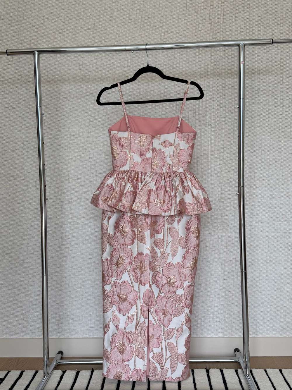 PatBO Pink Floral Maxi Dress with Peplum - Picture 2 of 5